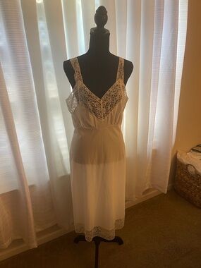 Carter's Ivory Lace-Trim Chemise Slip